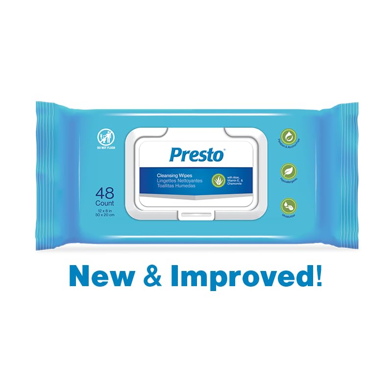 Amazon.com: Presto Adult Cleansing Wipes – Incontinence Wipes for